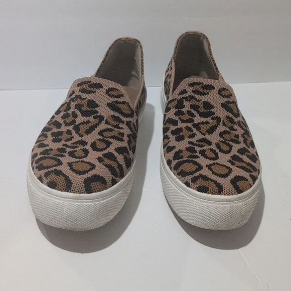 Cheetah Print Steve Madden Knit Sneakers 10 - Picture 3 of 8